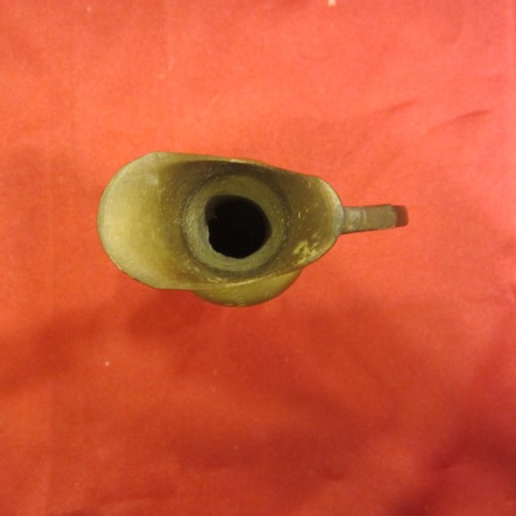 VTG 80'S SMALL BRASS DECORATIVE PITCHER, W/ETCHINGS - Picture 5 of 6